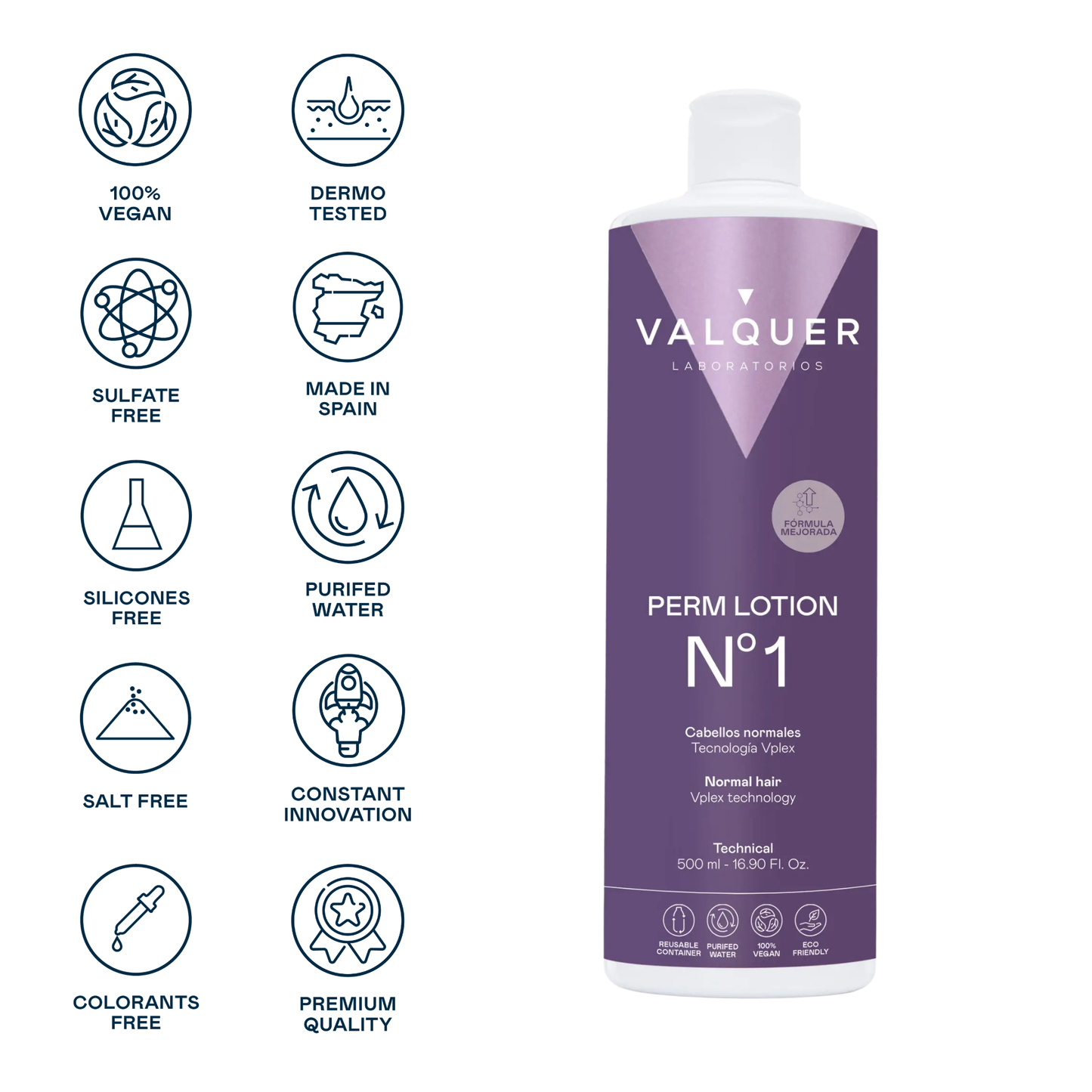 Líquido para permanente Nº1 (Normales) - 500 ml