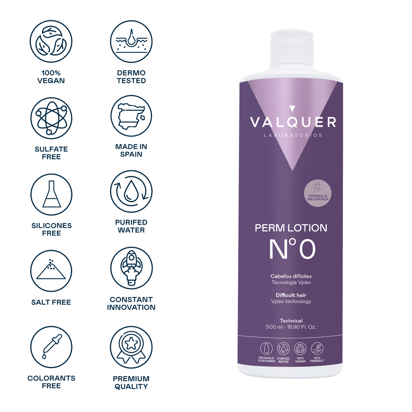 Líquido para permanente Nº0 (Difíciles) - 500 ml