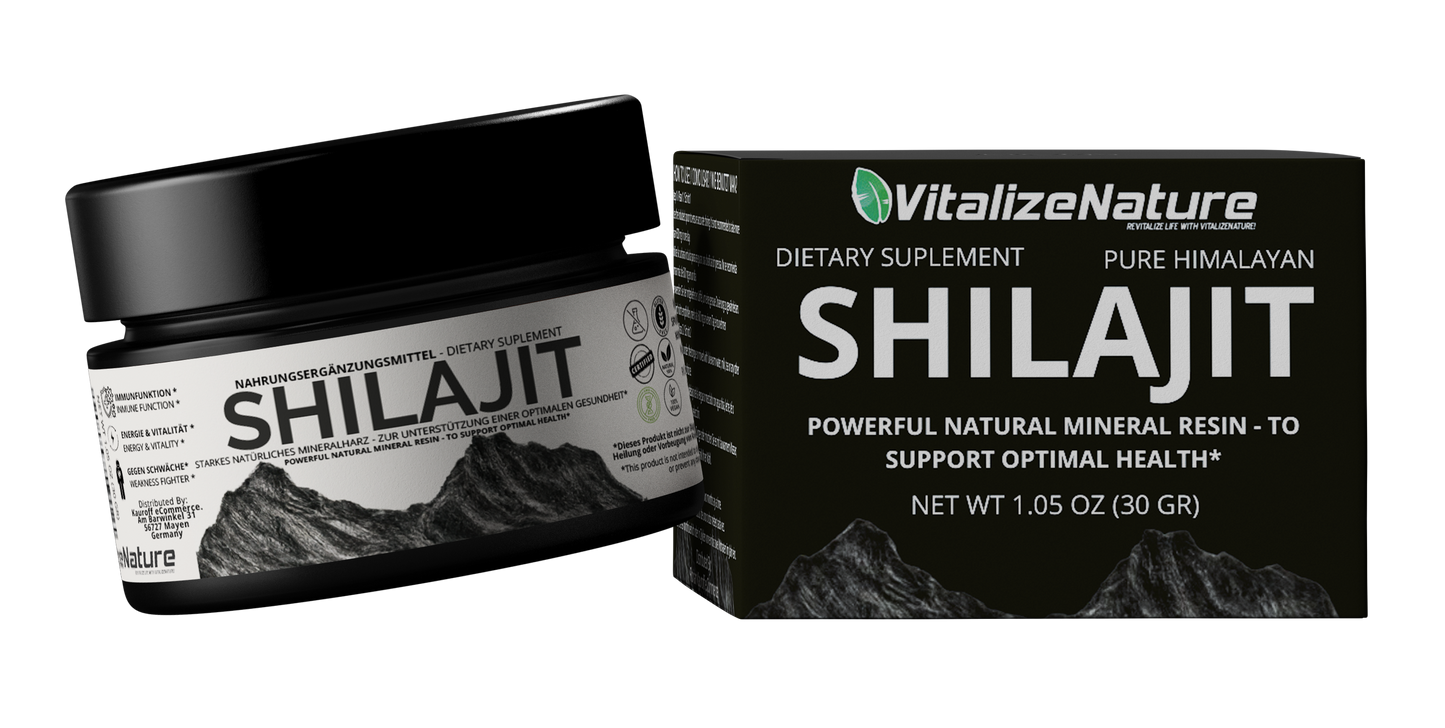 VitalizeNature Shilajit Original + Ashwagandha – Resina de origen Himalaya para el bienestar