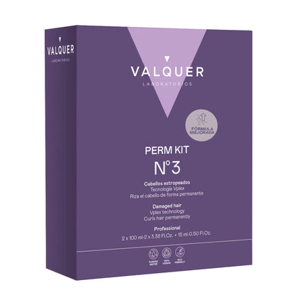Kit Profesional para Permanente Nº3 – Cabello Dañado | Recupera, Riza y Repara - 210 ml
