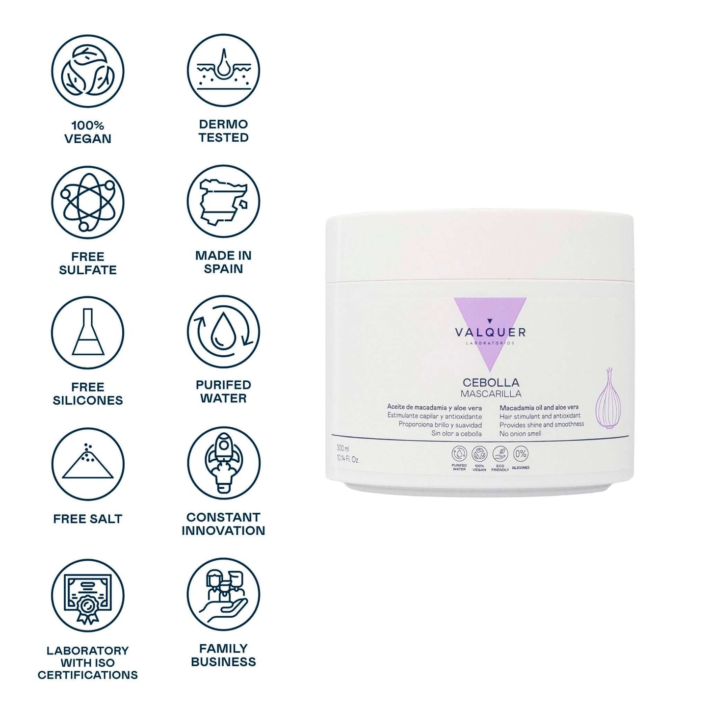 Mascarilla capilar de cebolla - 300 ml