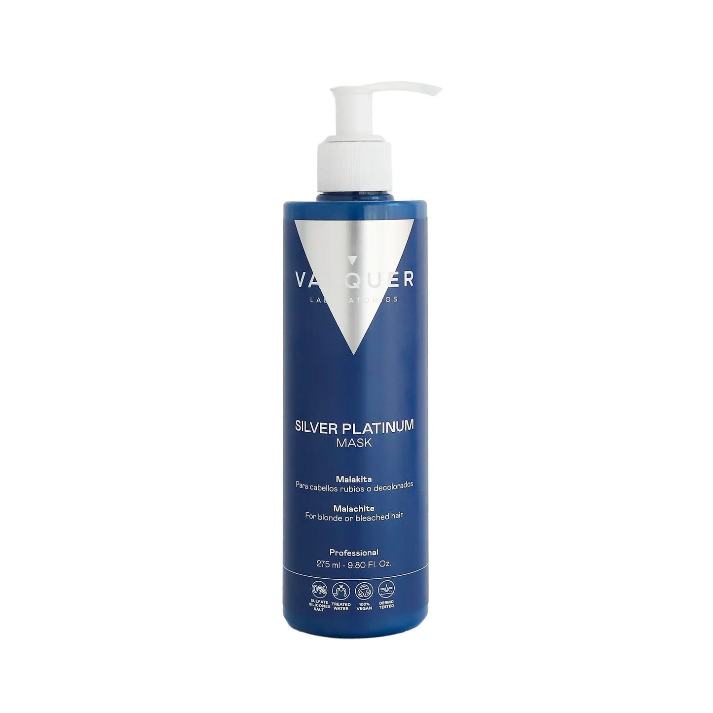 Mascarilla Capilar Silver Platinum Valquer 275ml - Matizador Antiamarilos Profesional Cabellos Blancos