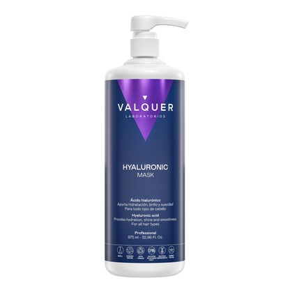 Mascarilla Capilar con Ácido Hialurónico Valquer 275ml - Hidratación Profunda y Brillo Intenso