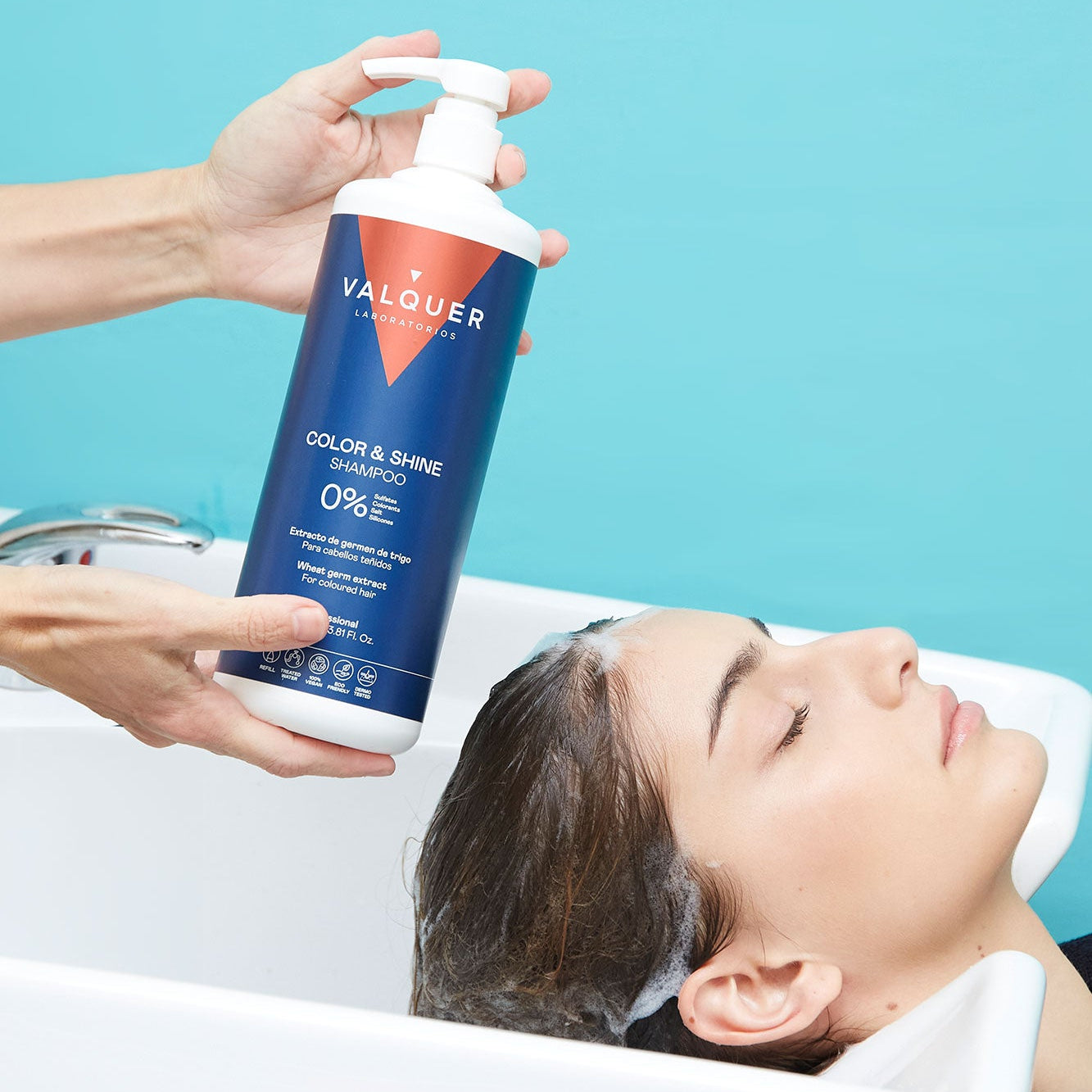 Champú Cabellos Teñidos 400ml - 0% Sin Sulfatos Potenciador Color | Valquer®