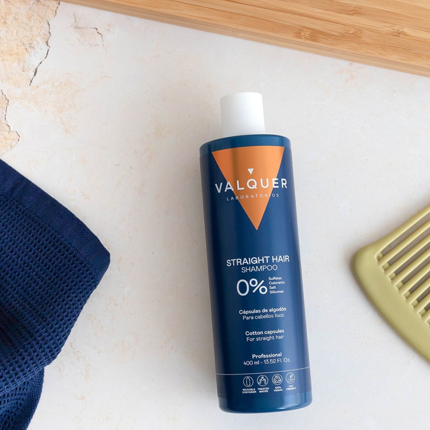 Champú Pelo Liso 400ml - 0% Sin Sulfatos | Valquer® Antivolumen