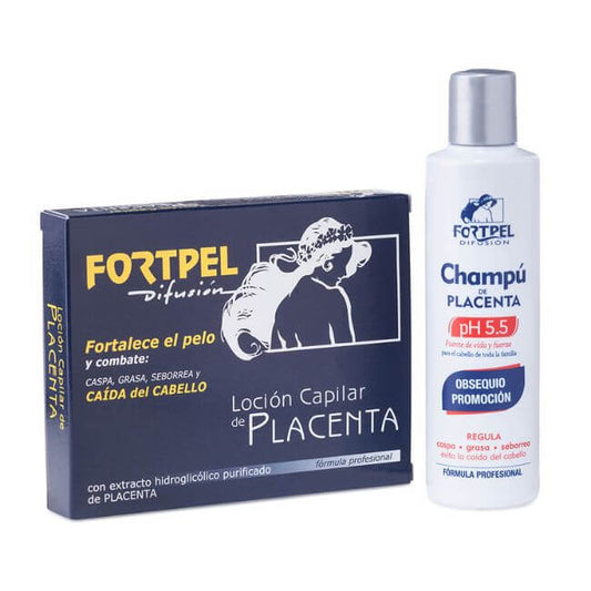 Pack Anticaída Placenta Valquer - 6 Ampollas 15ml + Champú 200ml | Tratamiento Capilar Profesional Fortalecedor