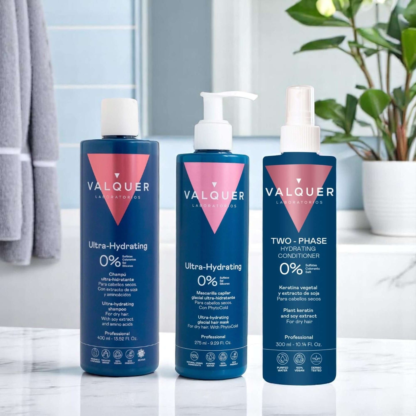 Pack Ultrahidratante Capilar Champú Mascarilla Bifásico 1000ml