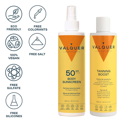 Pack Solar Corporal SPF50 Acelerador Bronceado 600ml | Valquer