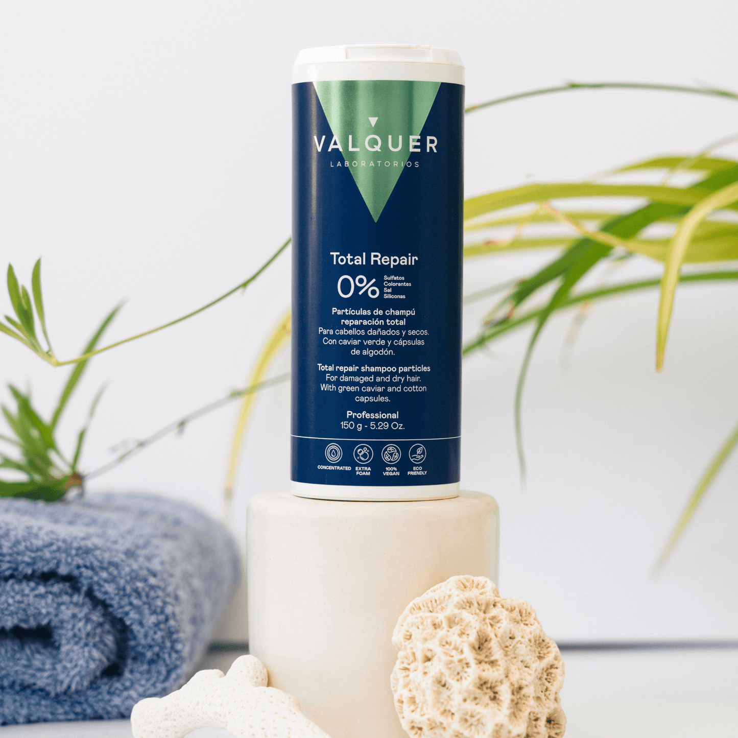 Partículas Champú Total Repair Sólido 150g Zero Waste | Valquer