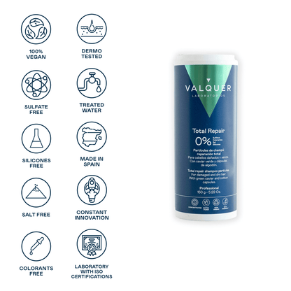 Partículas Champú Total Repair Sólido 150g Zero Waste | Valquer