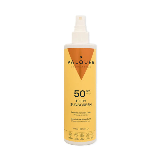 Protector Solar Corporal SPF 50 Valquer - 300ml | Alta Protección UVA/UVB Resistente al Agua
