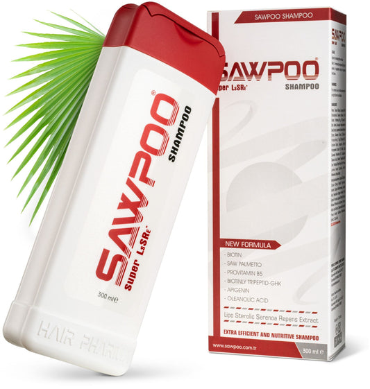 Sawpoo Champú de Nutrición y Grosor con Saw Palmetto y Biotina (300 ml)