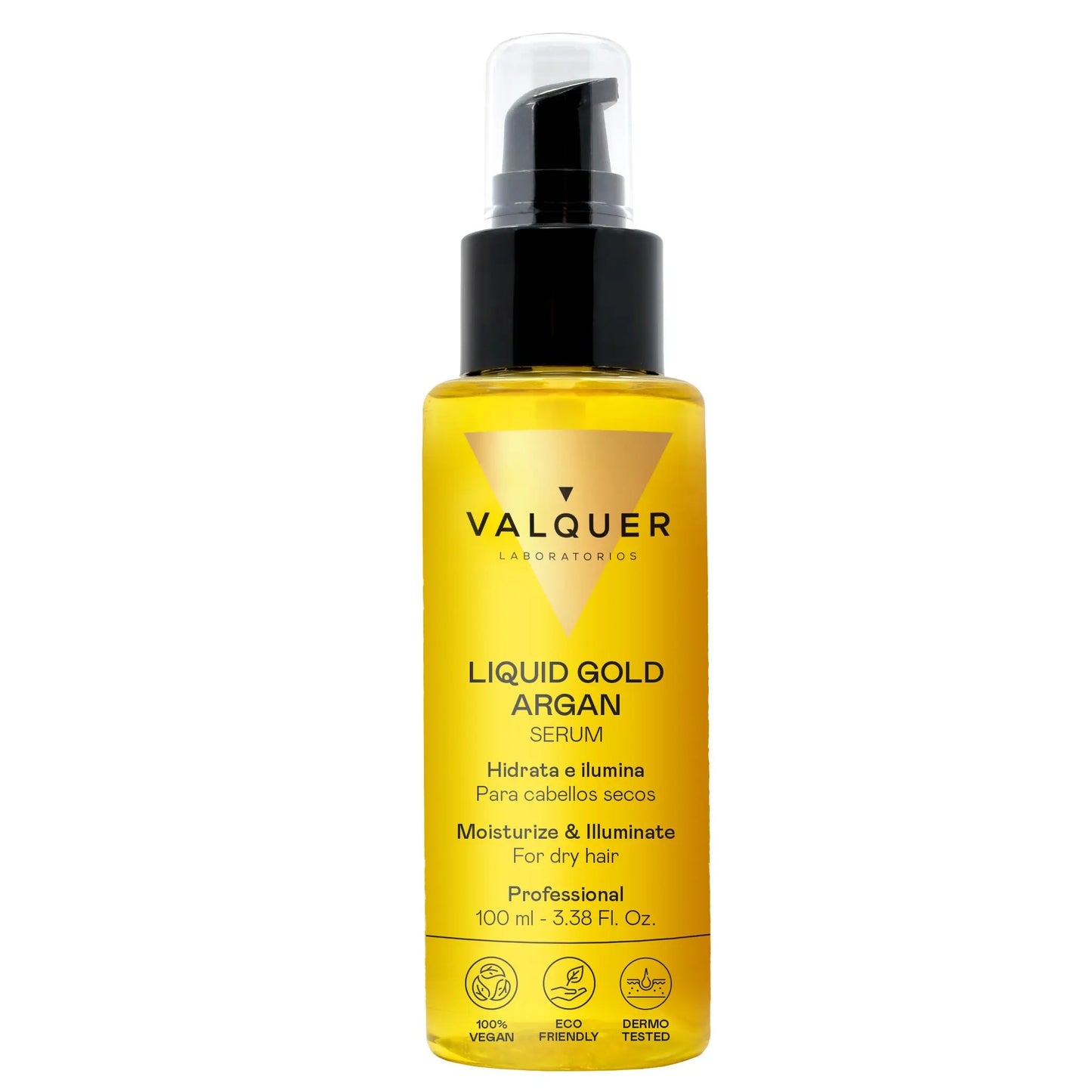 Sérum Capilar Aceite de Argán y Oro Líquido Valquer 100ml - Tratamiento Reparador Profesional Cabello Dañado