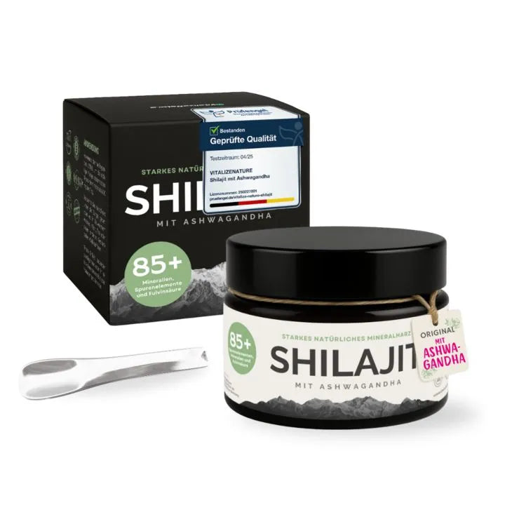 VitalizeNature Shilajit Original + Ashwagandha – Resina de origen Himalaya para el bienestar