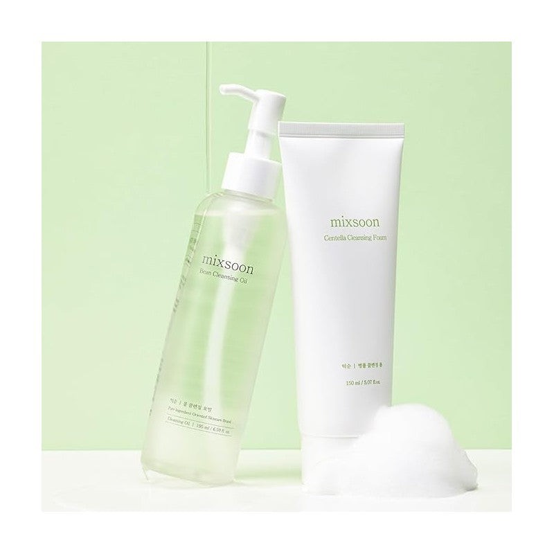 Set de limpieza facial Sukinkea Cosmetic mixsoon con aceite limpiador de soja y espuma de centella asiática
