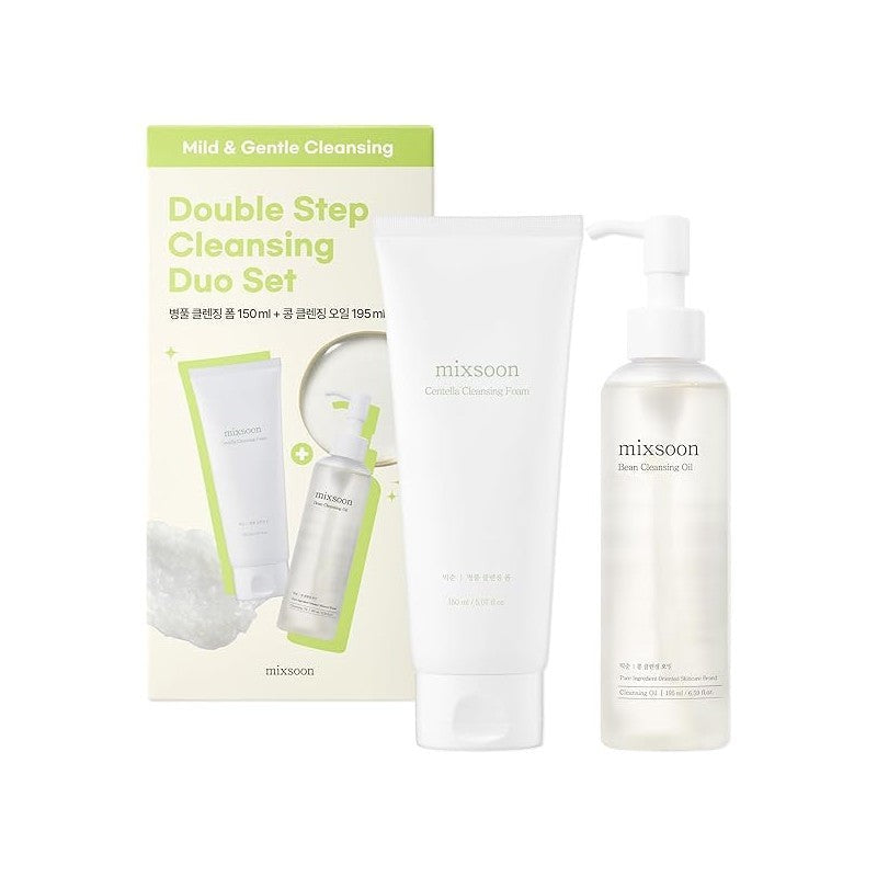 Set de limpieza facial Sukinkea Cosmetic mixsoon con aceite limpiador de soja y espuma de centella asiática