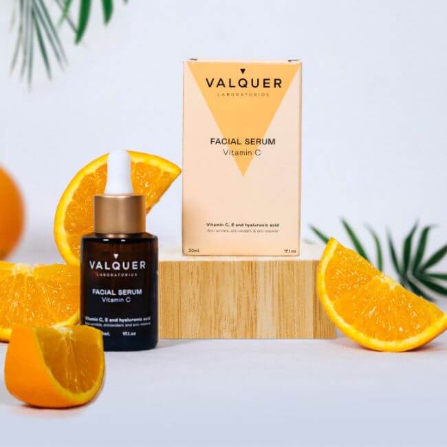 Sérum Facial Vitamina C & Ácido Hialurónico Valquer 30ml - Tratamiento Antimanchas Iluminador Antiarrugas
