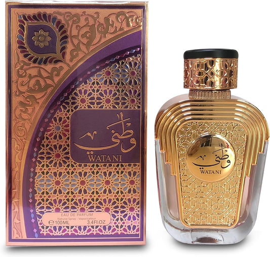 Al Wataniah Watani Purple - Perfume Unisex con Aroma Floral y Amaderado - Fragancia Sofisticada y Duradera - 100 ml