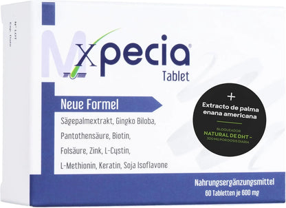 Xpecia Hombre – Complemento alimenticio con vitaminas, minerales y extractos vegetales para el cuidado del cabello