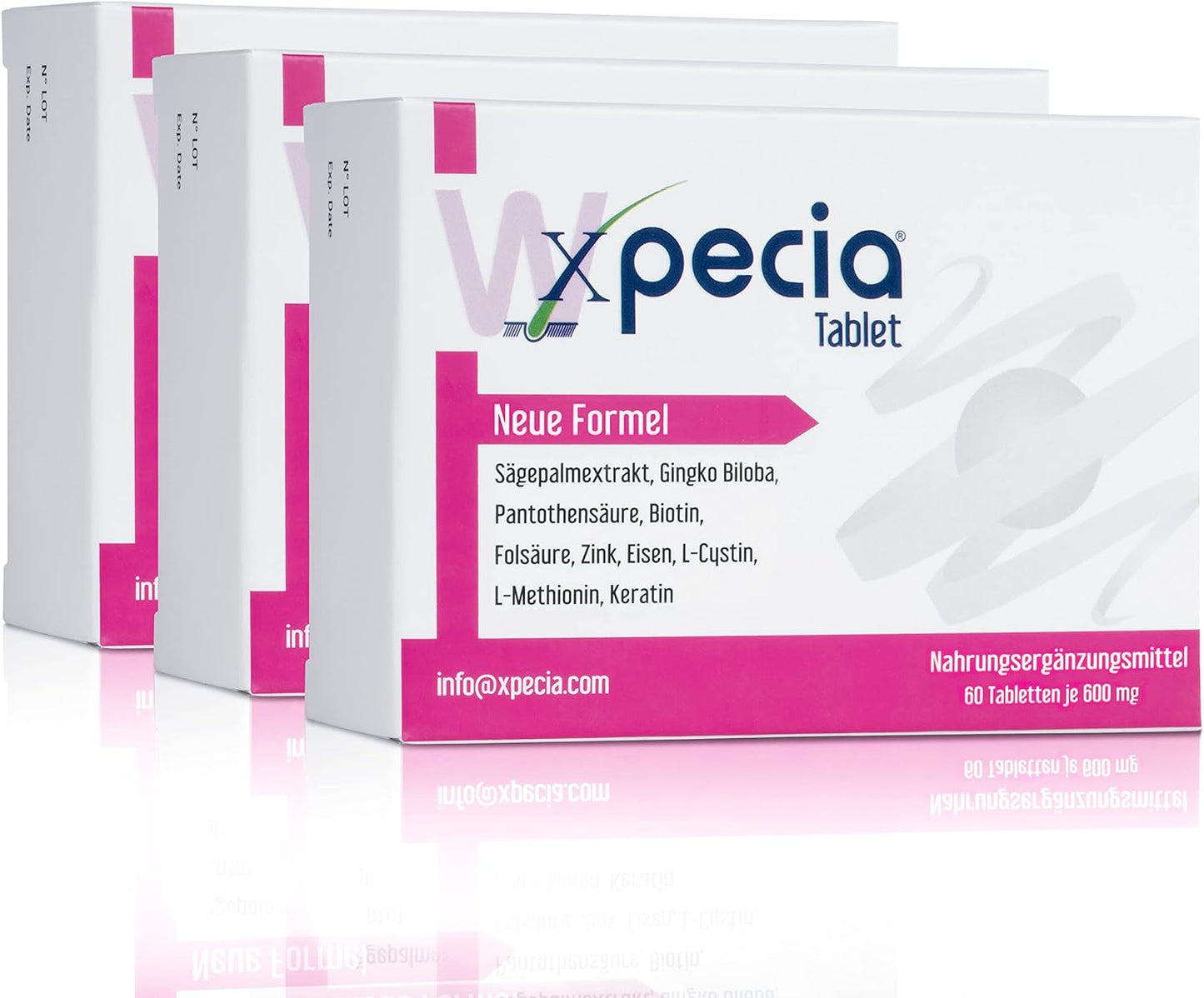 Xpecia Mujer – Complemento alimenticio con vitaminas, minerales y extractos vegetales para el cuidado del cabello